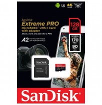 EXTREME PRO MICROSDHC 128GB, A2, UHS-1, R/W 170/90 MB/S [SDSQXCY-128G-GN6MA]