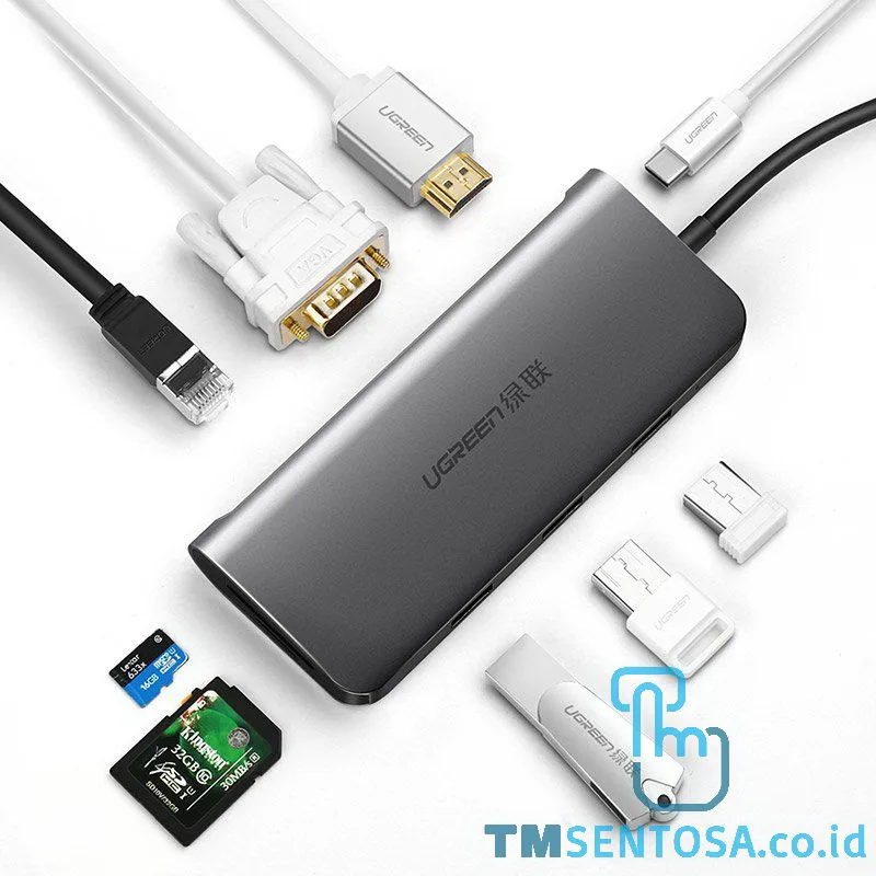 USB Type C Multifunctional Adapter Gray - 40873