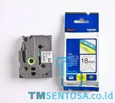 COLOR TAPES 18MM BLACK ON CLEAR [TZE-141]