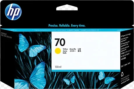 HP 70 130-ml Yellow Ink Cartridge [C9454A]