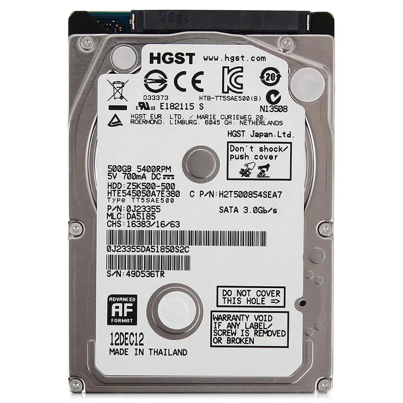 HGST 500GB - 7,200 rpm