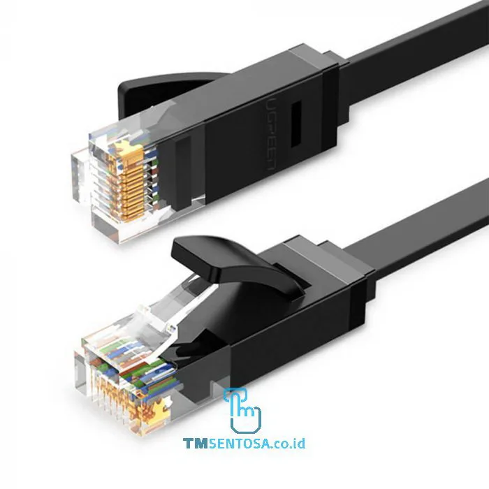 Cat 6 UTP Lan Flat Cable Black 2 Meter - 50174