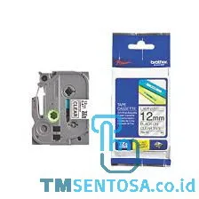 COLOR TAPES 12MM BLACK ON CLEAR [TZE-131]