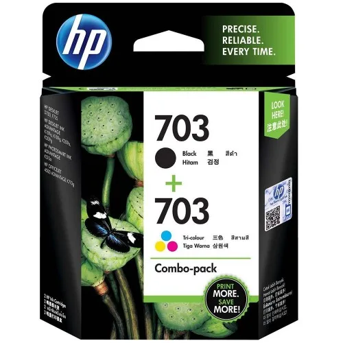 HP 703 Clr/Blk Ink Cartridge PVP Pack [J3N04AA]