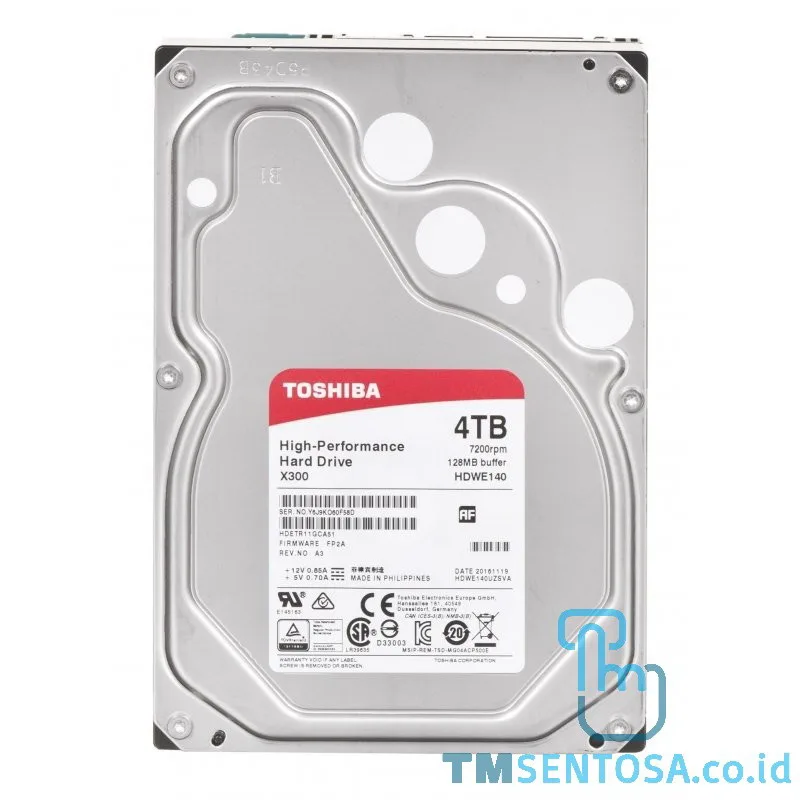 X300 4TB 7200 RPM  (HDWE140UZSVA)