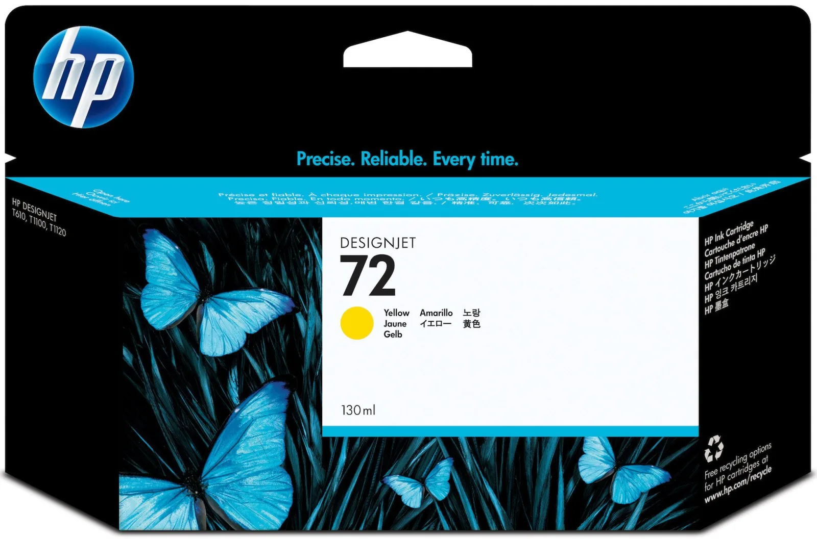 HP 72 130-ml Yellow Ink Cartridge [C9373A]