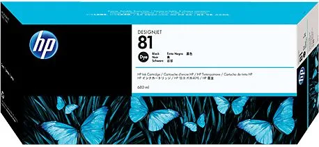 HP 81 680-ml Black Ink Cartridge [C4930A]