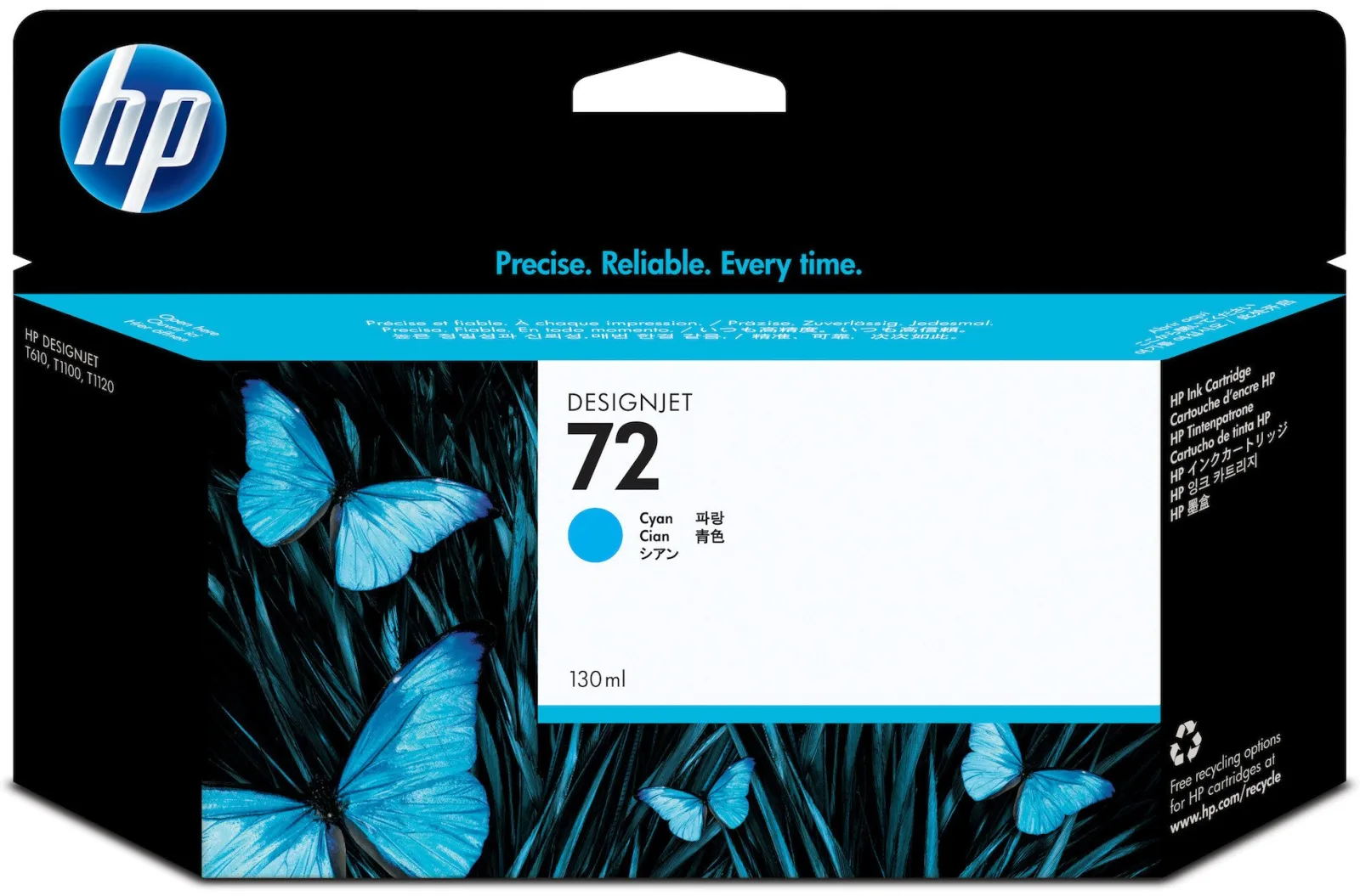 HP 72 130-ml Cyan Ink Cartridge [C9371A]