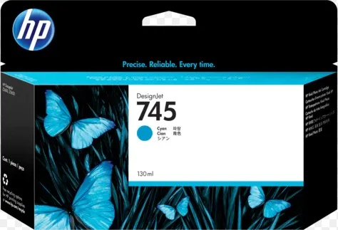 HP 745 130-ml Cyan Ink Cartridge [F9J97A]