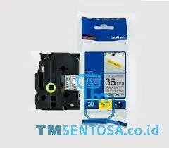 COLOR TAPES 36MM STRONG ADHESSIVE BLACK ON MATTE SILVER [TZE-SM961]