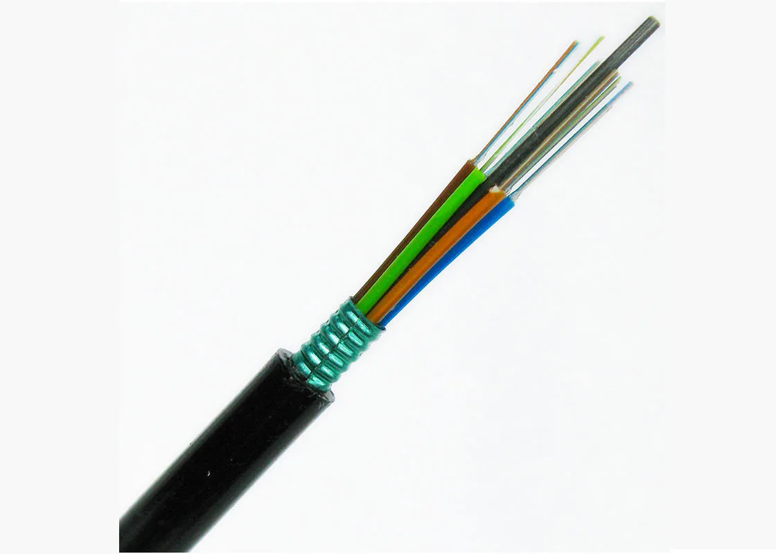 Fiber Optic Cable Double Jacket Armoured Direct Buried G652D 24c