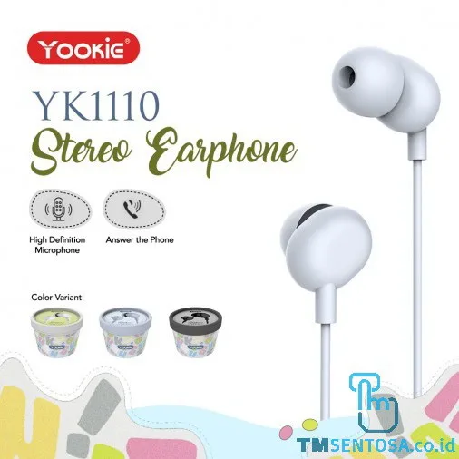 EARPHONE / HEADSET WITH MUSIC CONTROL &amp; MEGA BASS (YK1110) - BLUE