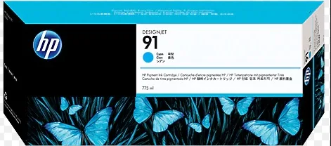 HP 91 Pigment 775-ml Cyan Ink Cartridge [C9467A]