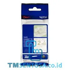 12MM GOLD ON WHITE RIBBON TAPE 4 METER (RIBBON) [TZE-R234]