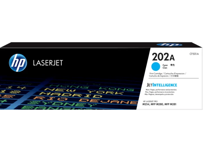 Cyan LaserJet Toner Cartridge 202A (CF501A)