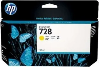 HP 728 130-ml Yellow Designjet Ink Cartridge [F9J65A]