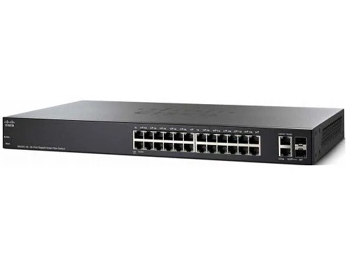 CISCO 26-Port Gigabit Smart Plus Switch [SG220-26-K9-EU] with 12 Months