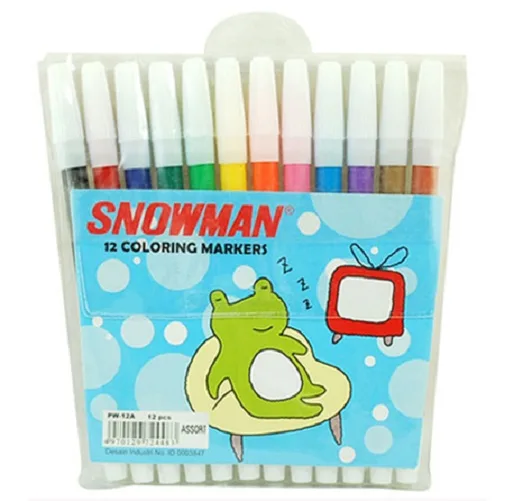 SNOWMAN PW-12A Spidol Kecil 12 Warna
