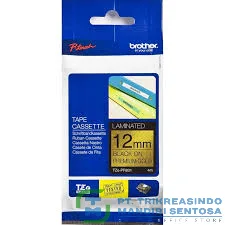 12MM BLACK ON PREMIUM GOLD 8 METER (GLITTER TAPE) [TZE-PR831]